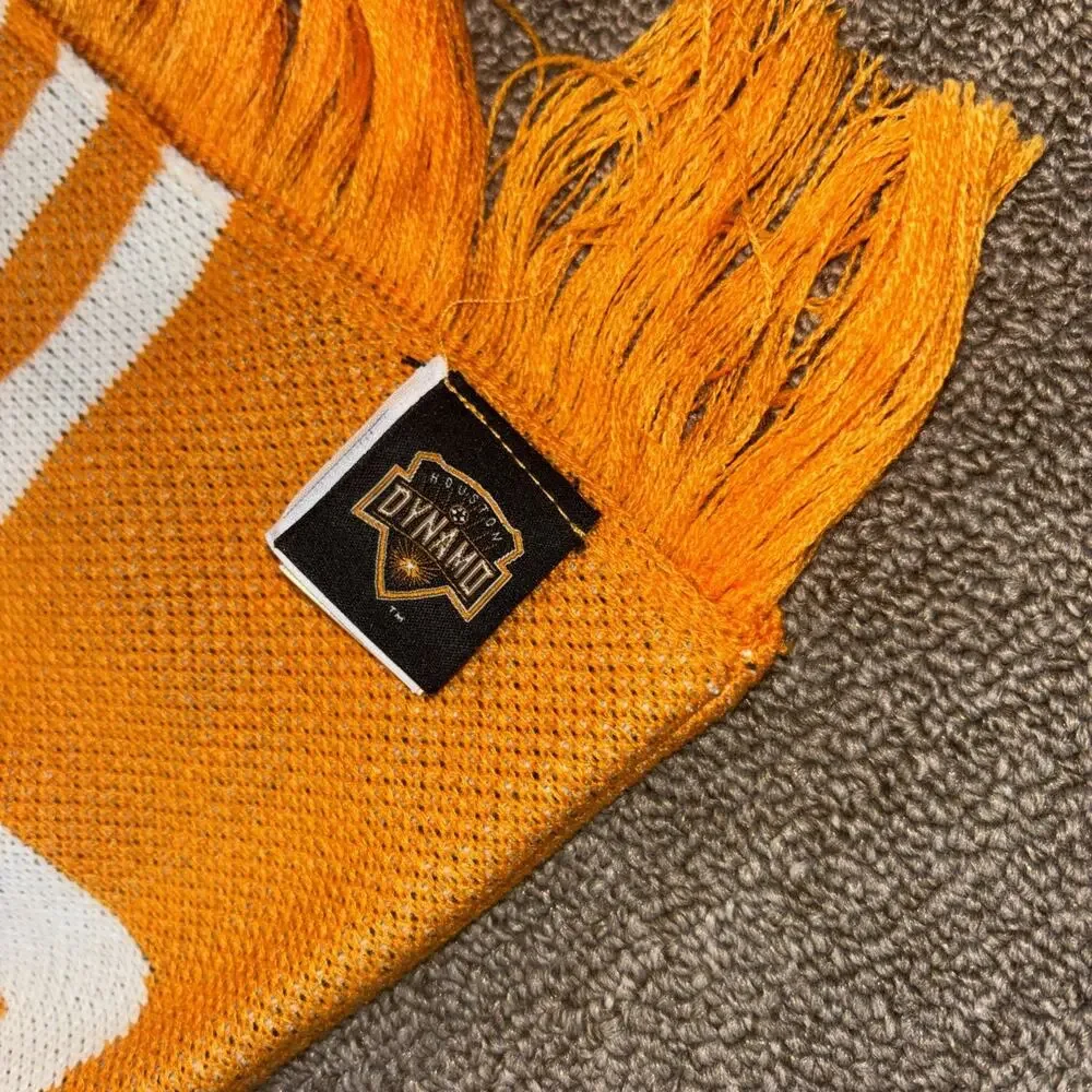 Houston Dynamo Soccer Team Winter Scarf Officially Licensed Orange White ADIDAS